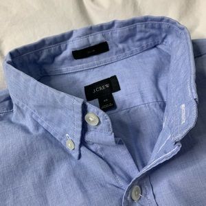 J Crew Secret Wash Cotton Button Down - Blue XS Slim
